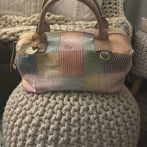 Y2K Dooney & Bourke seersucker multicolored speedy